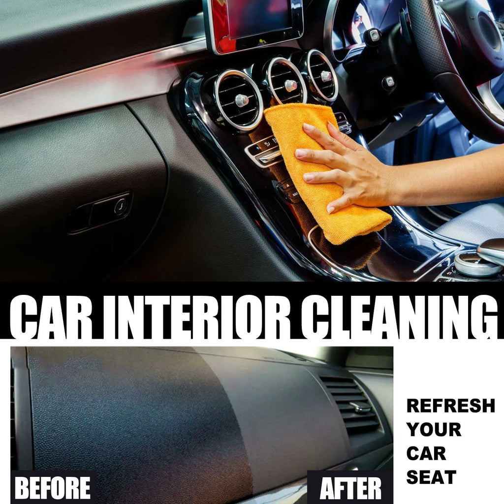 120ml bottle of car interior cleaner and maintenance agent for leather and plastic surfaces.