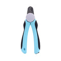 Blue heavy duty dog nail clippers with a safety guard for large breeds and thick nails.