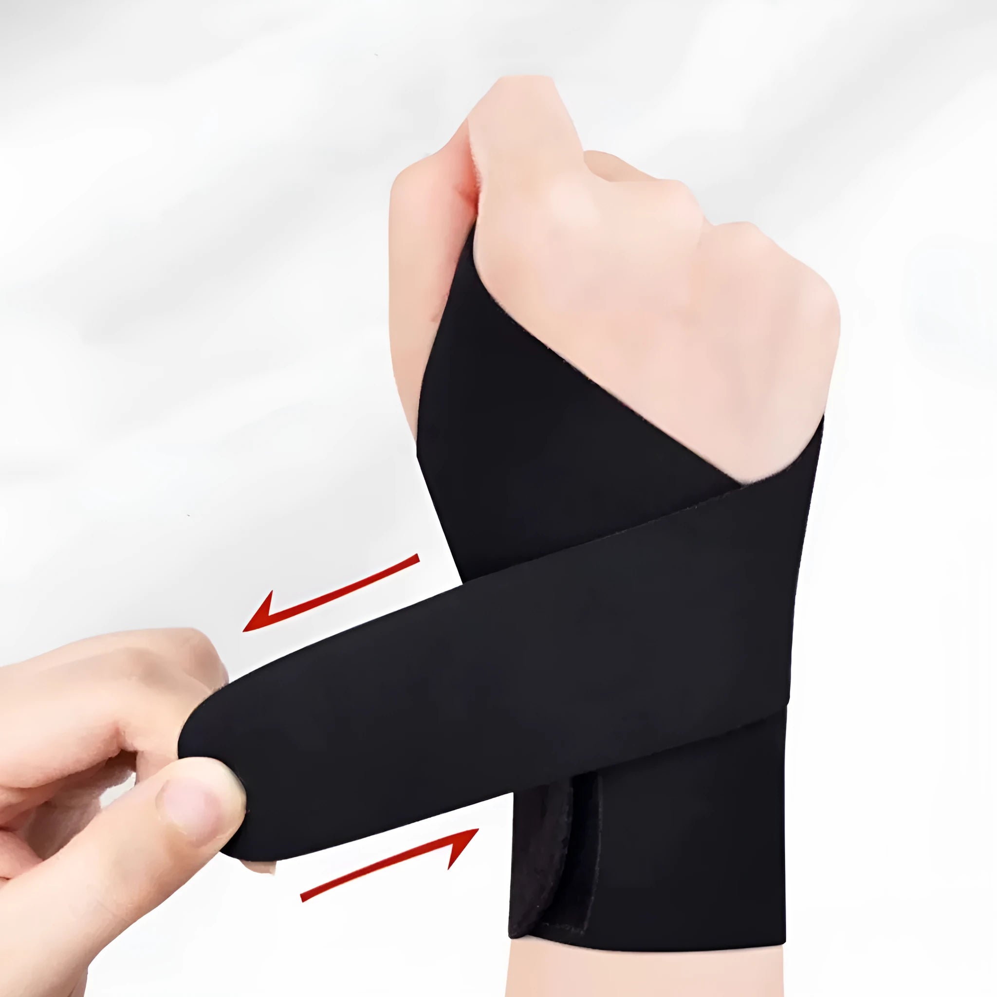 Adjustable breathable athletic wristguard in black or skin colour for badminton tennis volleyball support.