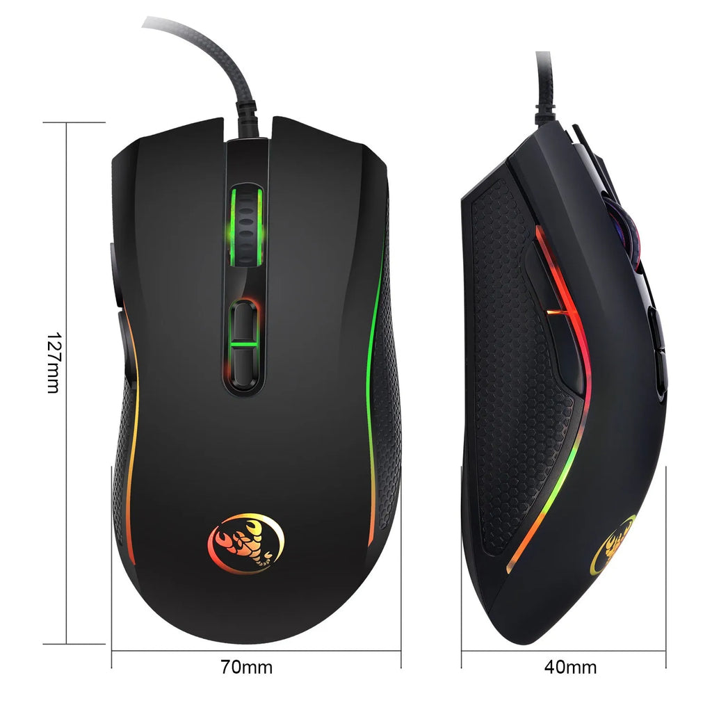 V700WB white and black wired gaming keyboard and mouse suit with colour backlight.