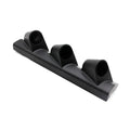 Black three-hole car instrument mounting bracket for 52mm gauges in right-hand drive vehicles