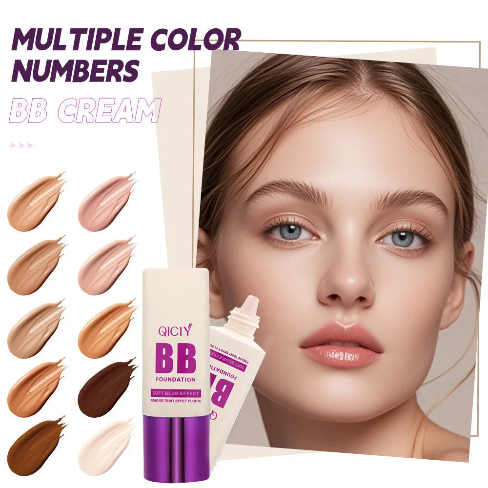 Feeding bottle liquid foundation BB cream with 10 colour options for brightening coverage