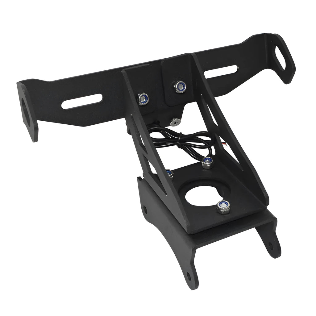 Black aluminium licence plate bracket for Honda motorcycle rear mounting