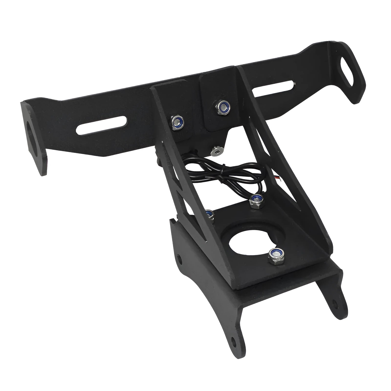 Black aluminium licence plate bracket for Honda motorcycle rear mounting
