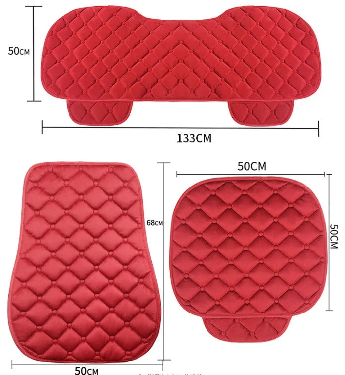 Ringer plush cotton car seat cushion in a choice of six colours for winter warmth.