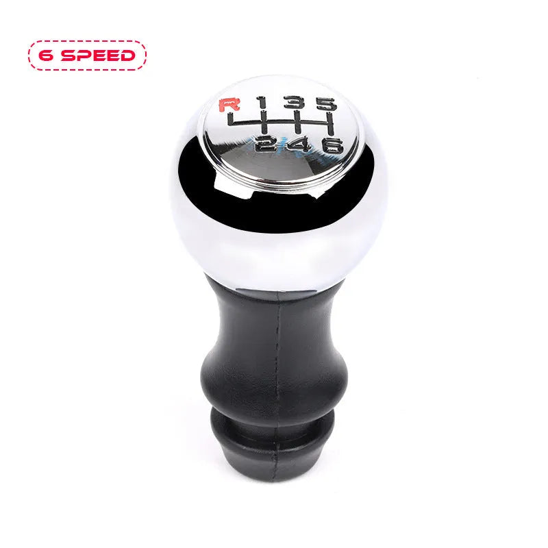 Black aluminium alloy ABS gear knob handball for Peugeot 106 206 307 407 models with font 5 files