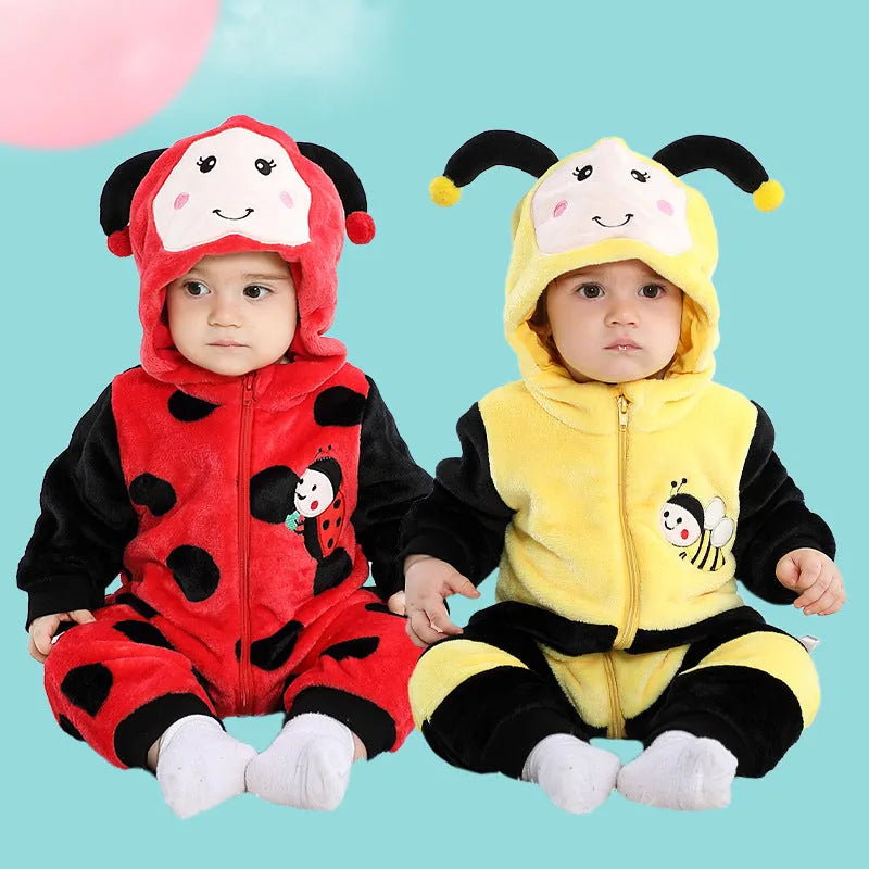 Children's acetate fibre long sleeve romper in DD6185 yellow on a white background
