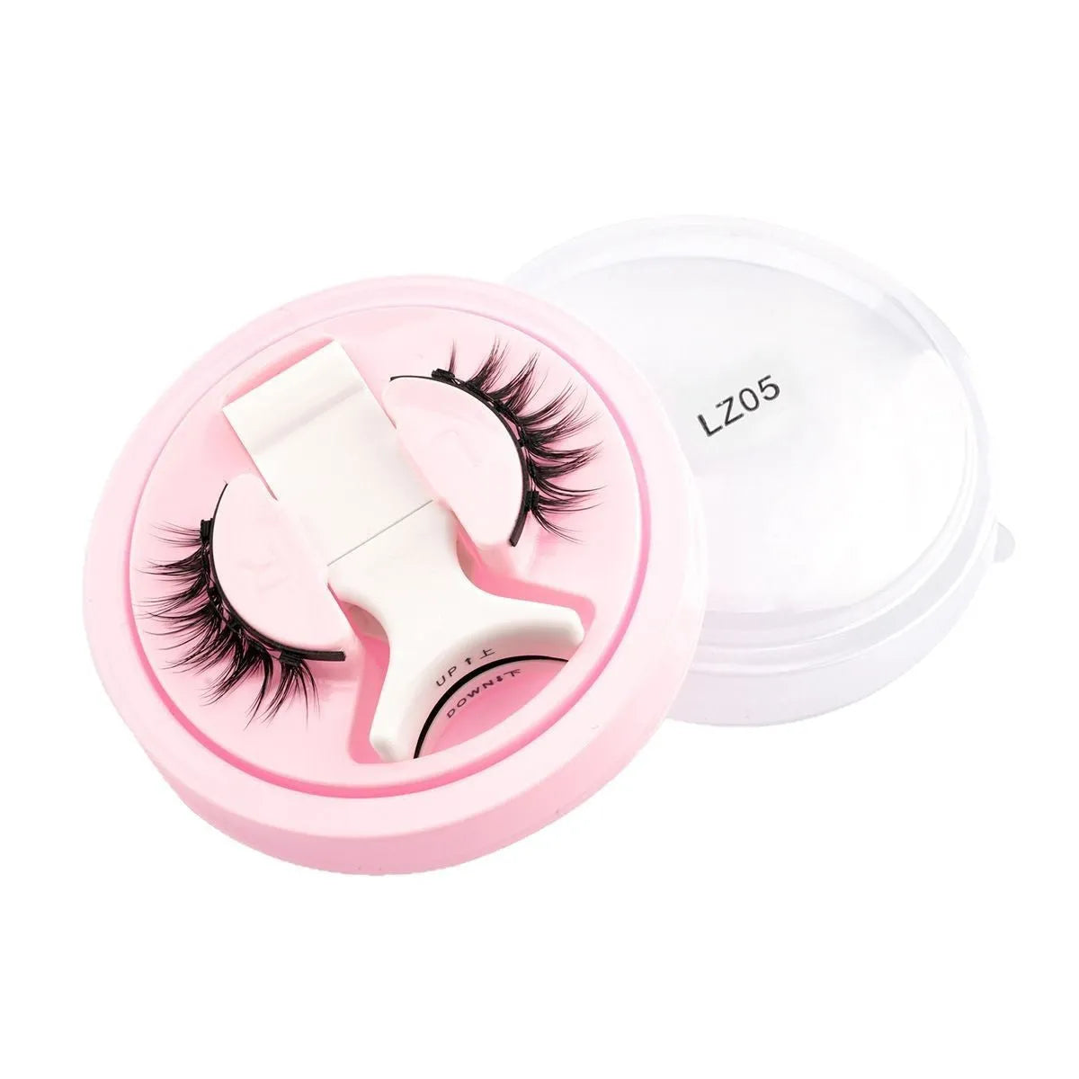 Set of five reusable waterproof false eyelashes in natural thick styles LZ03 LZ04 LZ05 LZ08 LZ14.