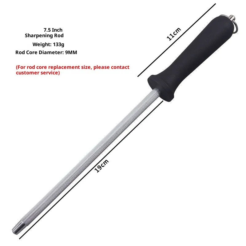 Household multi-functional kitchen sharpening steel in high carbon steel, eight style options available