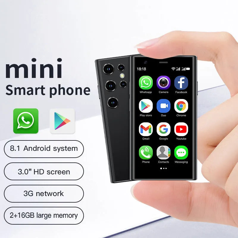 S23PRO XS15 mini smartphone in black, green, or pink purple with Android OS and 3G WIFI connectivity