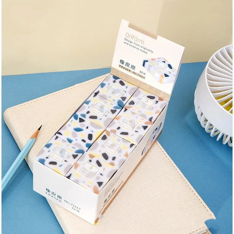 Super Clean Traceless brick-shaped rubber eraser for pencil marks