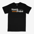 Men's black T-shirt with 3D digital printed pattern, round neck and short sleeves