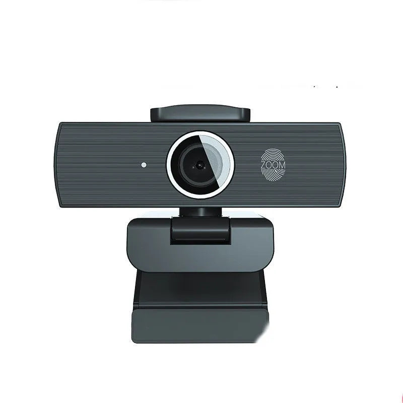 Black Camera Zoom network computer webcam with USB cable and magnetic privacy cover for 4K video conferencing