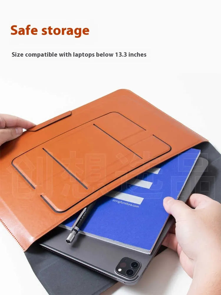 Integrated laptop bag holder with adjustable stand for a 13.3-inch notebook