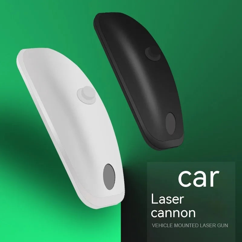 Remote control car anti-collision strobe light with USB cable in black or white ABS housing.