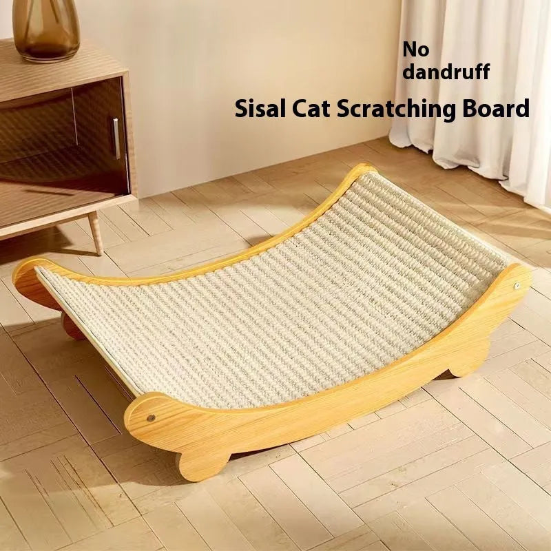Natural sisal cat scratch board in large and small size options with woven jute fibre surface