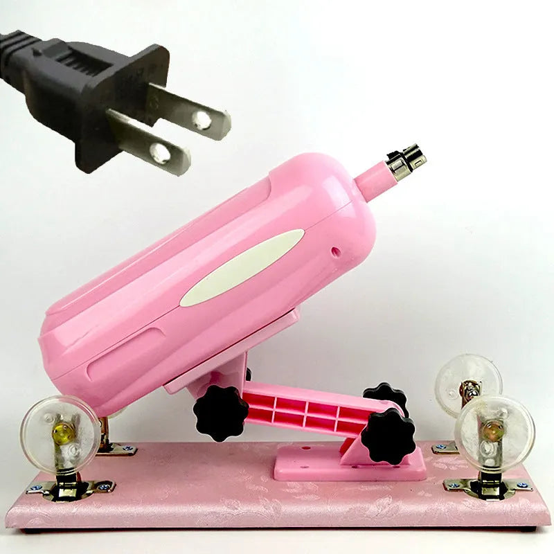 Purple Bobb automatic telescopic thrusting sex tool made from PVC on a plain background.