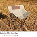 Folded and unfolded views of a portable outdoor recliner chair with steel frame and Oxford cloth seat