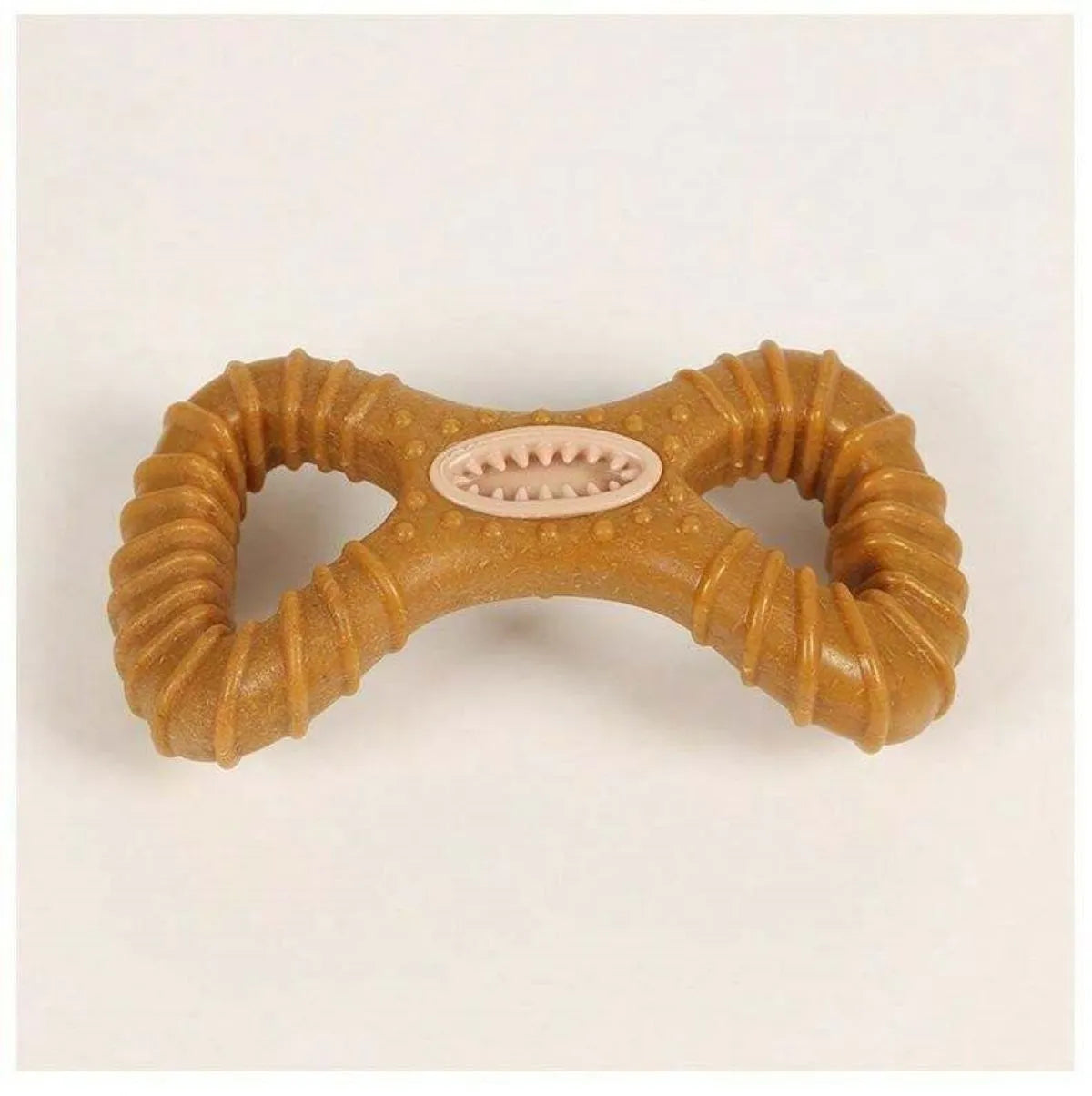 Natural rubber dog chew bone toy in 8-shape and Y-shape designs for dental cleaning