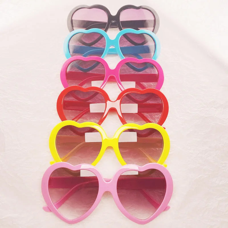 SUNFLOWER childrens plastic love-style sunglasses in multiple frame colours for kids birthday gift