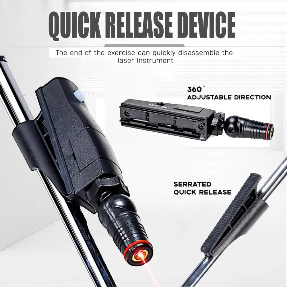 Black golf laser aiming instrument for putter alignment and stroke training