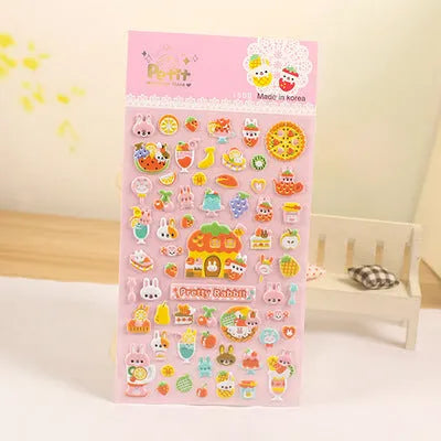 Cartoon three-dimensional bubble sticker featuring an alpaca design on a white background