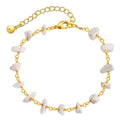 18K copper geometric women's bracelet with irregular gravel design and crystal elements