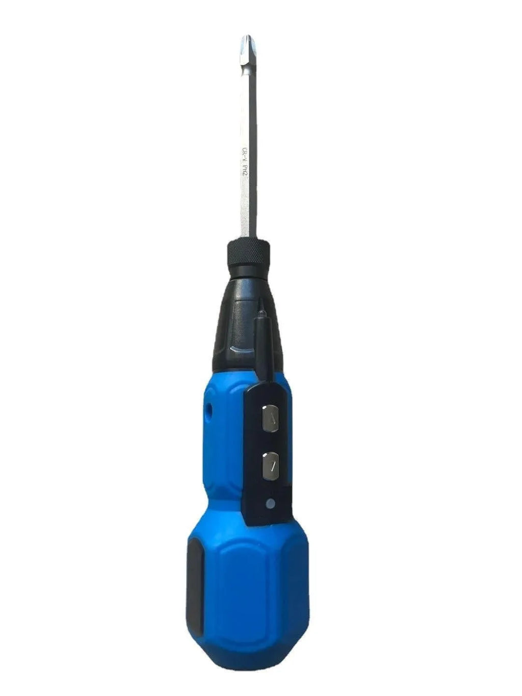Black and blue alloy steel straight handle 36V electric screwdriver