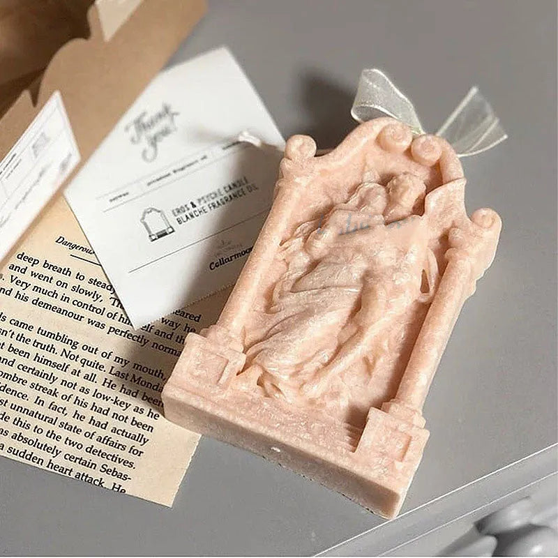 Ancient Greek couple angel design silicone mould for baking and crafts, 20cm tall.