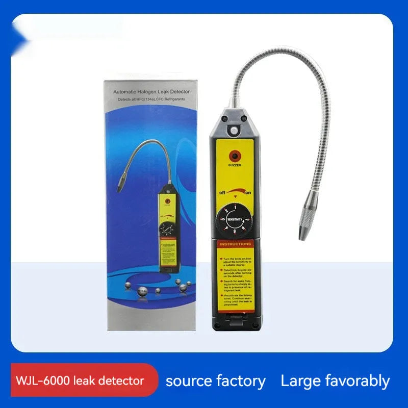 WJL-6000 halogen leak detector with 20cm probe for automotive refrigerant systems