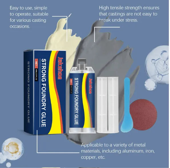 85ml metal repair epoxy adhesive kit with push rod, scraper and sandpaper for stainless steel copper aluminium