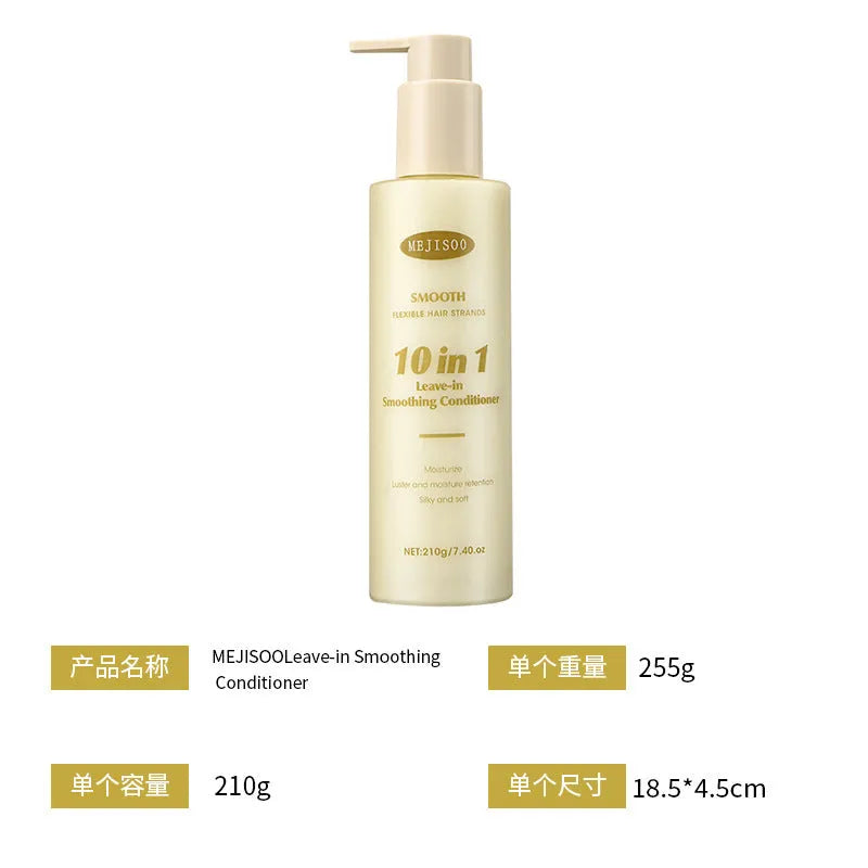 210g disposable bottle of 10-in-1 hair conditioner for ladies with moisturising and frizz control properties