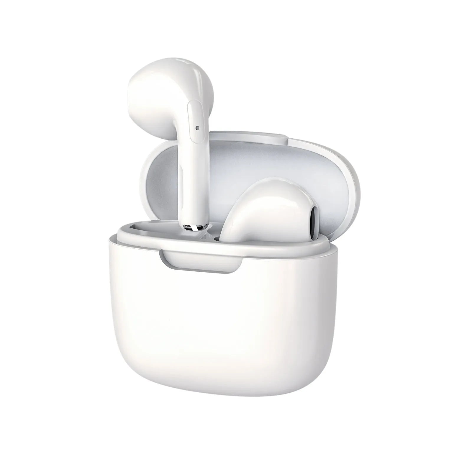 Creative design macaron wireless Bluetooth earphones in white, pink, and black plastic earplug style