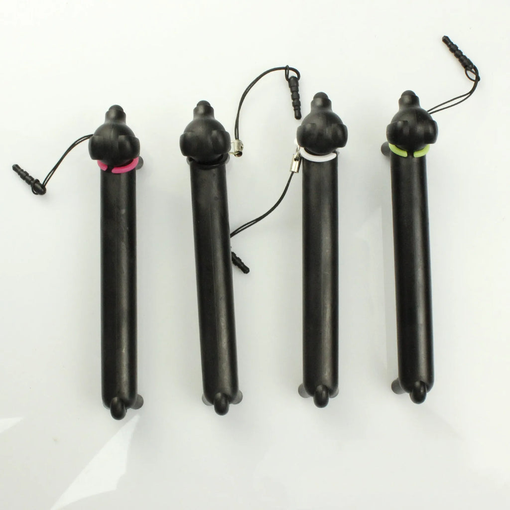 Black dog-shaped touch screen stylus pen with adjustable length and phone stand function