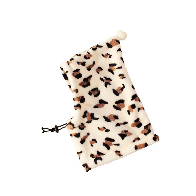 Bear design pet headgear with rabbit ears for dogs and cats in leopard print colour