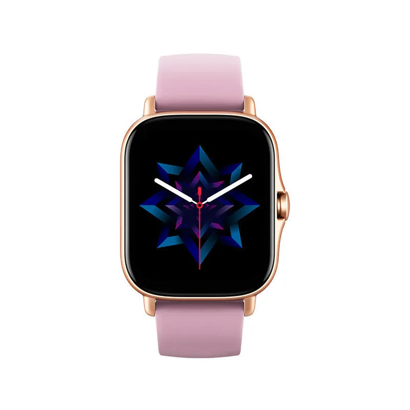 GT20 smartwatch with black alloy case and silicone band showing touch screen display