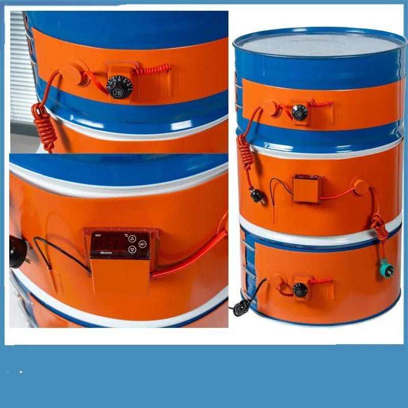 200-litre oil drum heating belt with silicone rubber construction and control unit