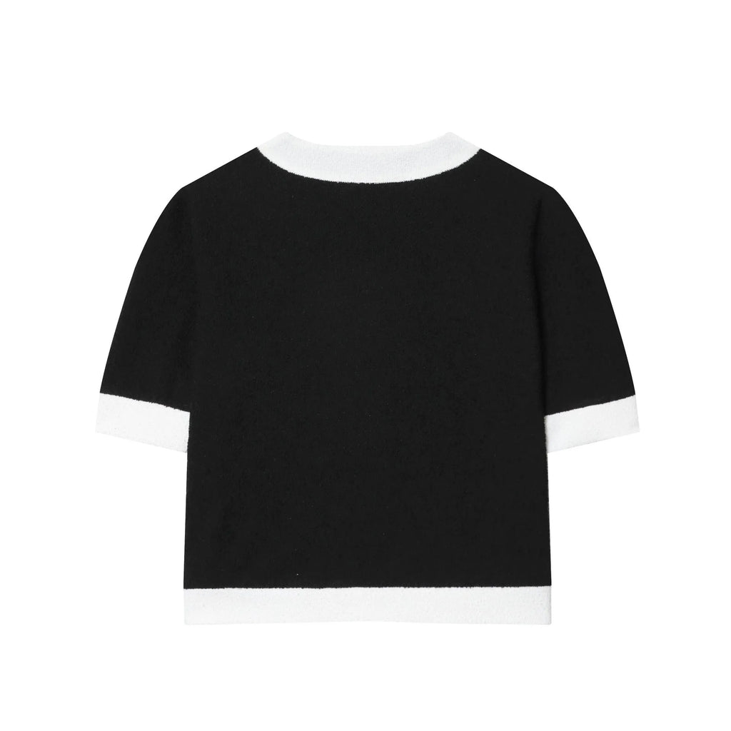 Women's beaded leather-look top and high-waisted stretch trousers co-ord set in polyester.