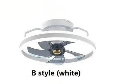 500mm diameter ceiling fan lamp with integrated light fitting in modern design with polycarbonate blades