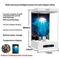 Bluetooth Douyu cylinder small fish tank in plastic, white colour, with data cable