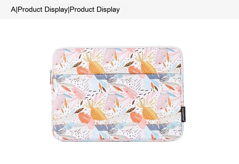 White waterproof PU leather laptop inner sleeve for 14 inch computers with protective features