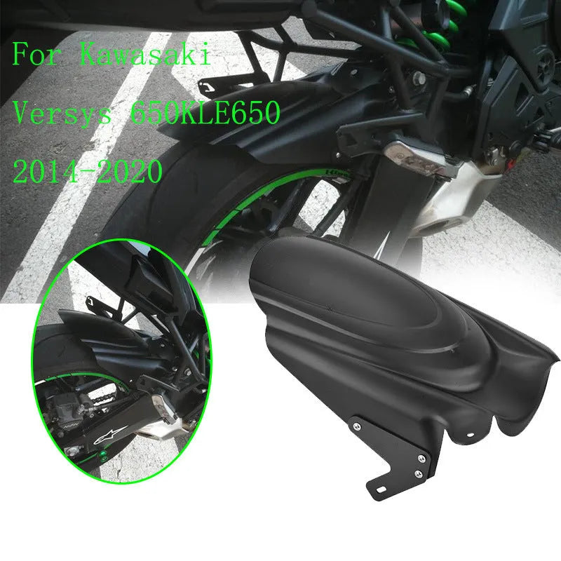 Black plastic rear mudguard for Kawasaki VERSYS650 KLE650 motorcycle