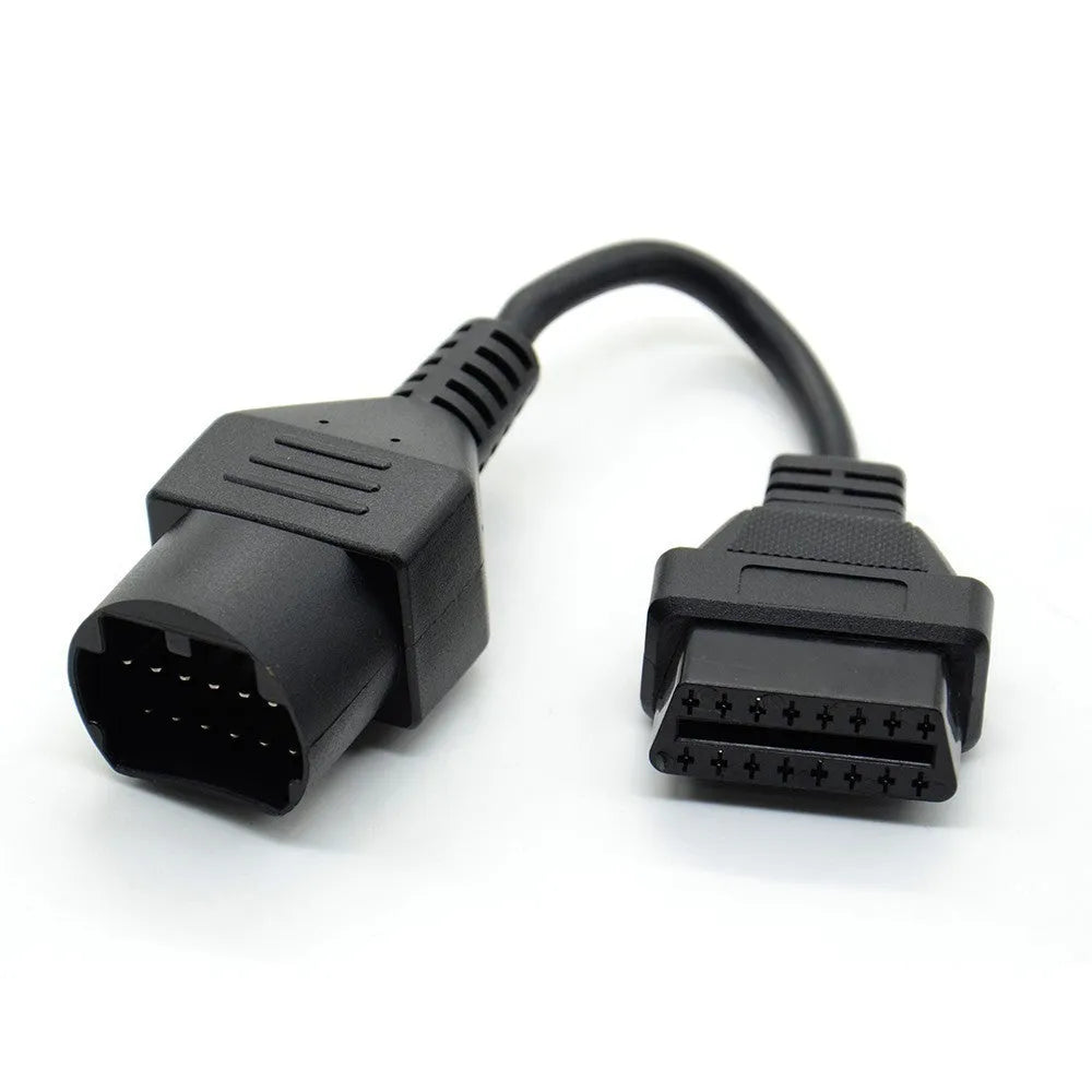 Black PVC Mazda 17-pin to OBDII 16 pin car diagnostic inspection cable for vehicle diagnosis