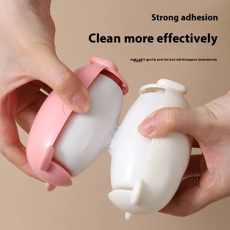 Washable lint remover roller in white pink green with ABS silicone shell for dust and hair removal
