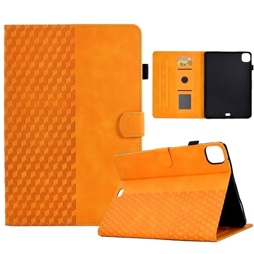 iPad leather case with diamond frosted finish and built-in card holder for iPad Pro 11