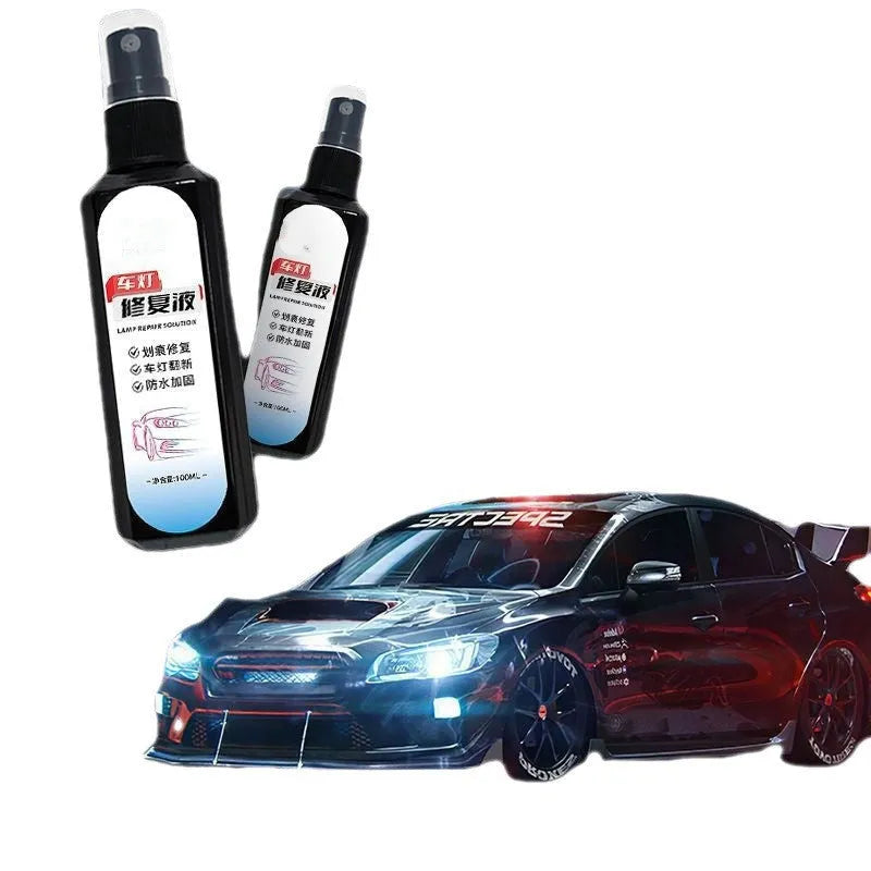 100ml bottle of clear car headlight restoration liquid for plastic lens repair