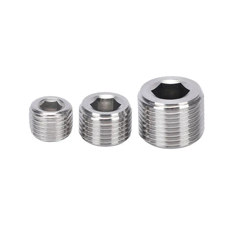 Stainless steel hexagon plug for 3/8 BSP pipe bulkhead fittings