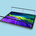 Magnetic detachable iPad drawing film with scraper tool on colour box packaging.