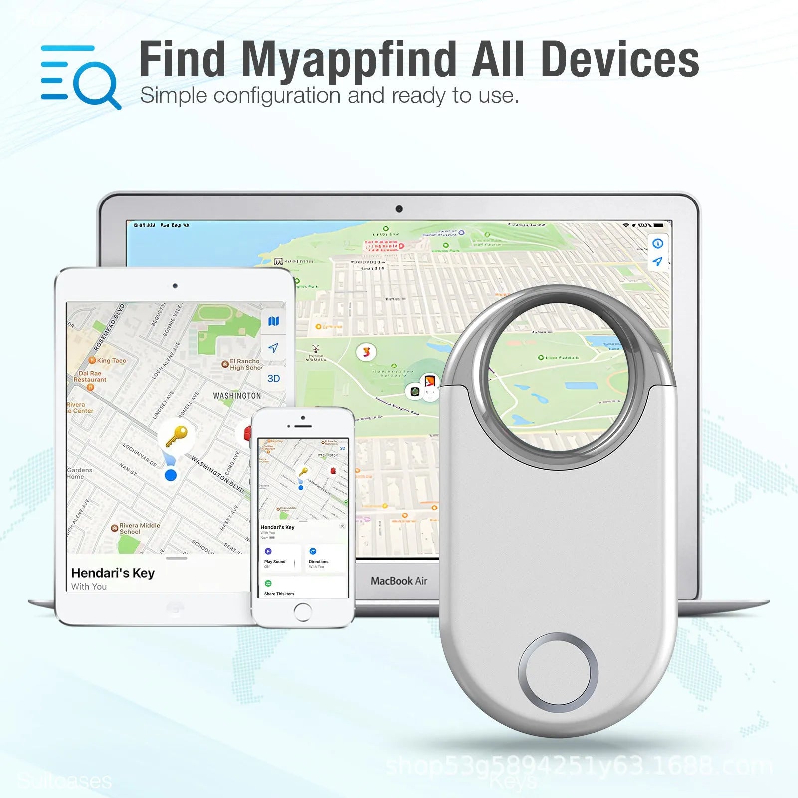 Small black and white GPS tracking device for pets and children with USB port.