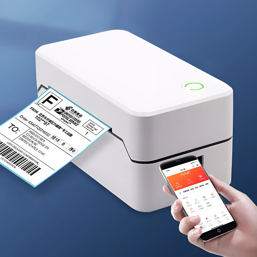 TDL401H thermal printer with Bluetooth connectivity and compact 149mm width design